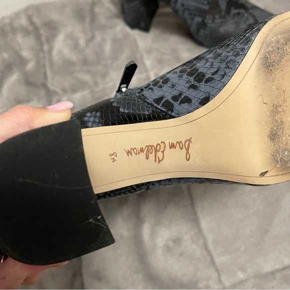 Sam Edelman Blue Snake Skin Print Boot / 8.5 - Picture 5 of 12